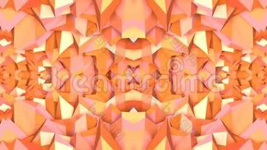 抽象简单的三维背景，<strong>橙色</strong>渐变色，低多边形风格，作为现代<strong>几何背景</strong>或数学背景